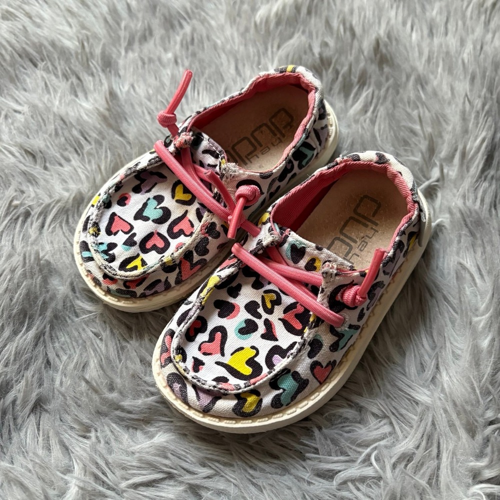 Hey Dude Slip On Shoes Colorful Leopard Toddler 5c